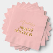 甘い16ピンクと金のフォイルのスタンプ付きナプキン 箔ナプキン (インサイチュ (積み重ね))