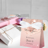 甘い16ピンクのバラの金ゴールドバルーン感謝していユー フェイバーボックス