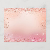 甘い16ピンクのバラの金ゴールド予算は、日付を保存 チラシ (裏面)