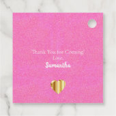 甘い16ピンクの写真のコラージュ感謝していユー フェイバータグ (裏面)