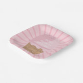 甘い16ピンクアイスクリームコーンガールバースデーパーティー ペーパープレート (傾斜あり)