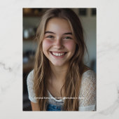 甘い16ピンクハンドドロー誕生日フォイル招待状 箔招待状 (裏面)