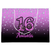 甘い16ピンクパープルブラックダイヤモンドの名前 ラージペーパーバッグ (正面)