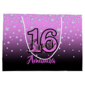 甘い16ピンクパープルブラックダイヤモンドの名前 ラージペーパーバッグ (裏面)