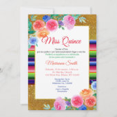 甘い16ピンクフローラメキシコ恋しく思クリン招待状 招待状 (正面)
