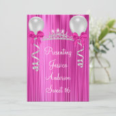 甘い16ピンクホワイトシルバージュエルティアラフォーマル 招待状 (スタンド正面)