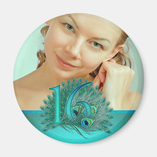 甘い16ピーコエレガントック羽根テンプレート マグネット (正面)