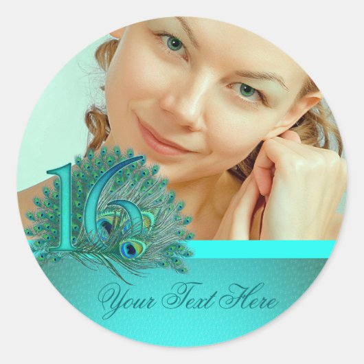 甘い16ピーコエレガントック羽根テンプレート ラウンドシール (正面)