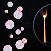 甘い16フォトピンクのグリッタードリップホログラフィックフォト コンフェッティ