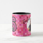 甘い16フォトピンク誕生日コーヒーすごいかわいいカップ マグカップ (中央)