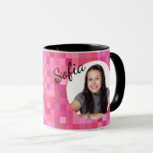 甘い16フォトピンク誕生日コーヒーすごいかわいいカップ マグカップ (正面右)