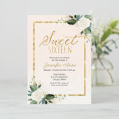 甘い16フローラデリケート白赤面フローラ 招待状 (スタンド正面)