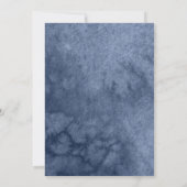 甘い16フローラネイビーブルードレスバタフライ 招待状 (裏面)