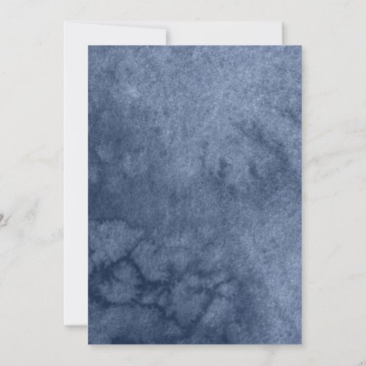 甘い16フローラネイビーブルードレスバタフライ 招待状 (裏面)