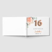 甘い16フローラバラ金ゴールドユーカリプトゥスモノグラム ゲストブック (全面)