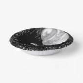 甘い16ブラックシルバーグリッター名風船 ペーパーボウル (傾斜あり)