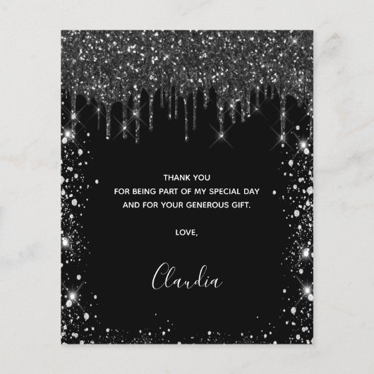 甘い16ブラックシルバーグリッター感謝していお客様の予算 チラシ (裏面)