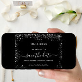 甘い16ブラックシルバーグリッター日付を保存 セーブザデート