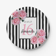 甘い16ブラックストライプ花模様ピンクの名前