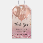 甘い16ブラックバラ金ゴールドブ感謝していルーメンズ ギフトタグ (正面)