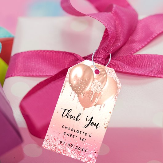 甘い16ブラックバラ金ゴールドブ感謝していルーメンズ ギフトタグ