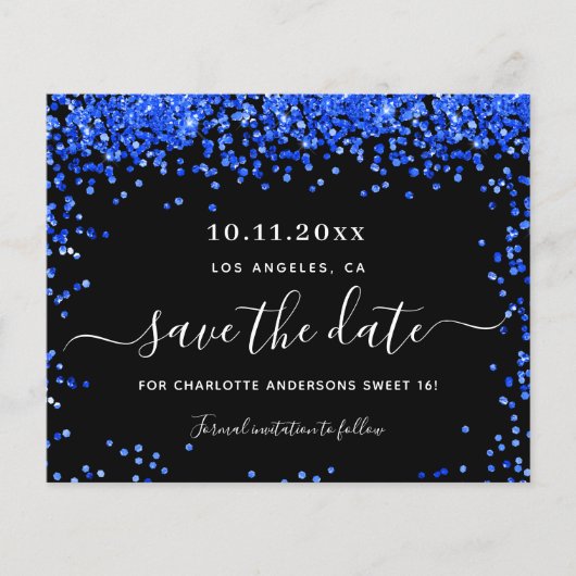 甘い16ブラックブルー王室の予算は日付を保存 チラシ (正面)