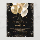 甘い16ブラック金ゴールドグリッターバルーン予算 チラシ (正面)