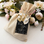 甘い16ブラック金ゴールドグリッターバ感謝していルーンユー ギフトタグ