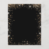 甘い16ブラック金ゴールドドレスフローラ予算の招待 チラシ (裏面)