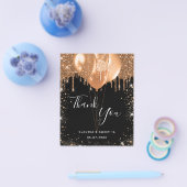 甘い16ブラック金ゴールド感謝していグリッター予算 チラシ (シングル)