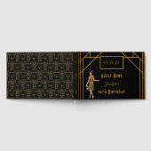 甘い16ブラック金ゴールド1920のアートデコ ゲストブック (全面)