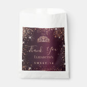 甘い16ブルゴーニュバラ金ゴールドティアラ感謝していユー フェイバーバッグ (正面)