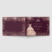 甘い16ブルゴーニュバラ金ゴールドドレスティアラ名 ゲストブック (全面)