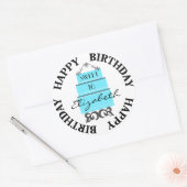 甘い16ブルーケーキ ラウンドシール (封筒)