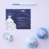 甘い16ブルーシルバードレスの予算の招待 チラシ (シングル)