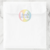 甘い16ブルーメタリック誕生日 ラウンドシール (バッグ)