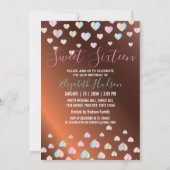 甘い16ブロンズ招待状とコルフルスペックル 案内状 (裏面)