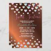 甘い16ブロンズ招待状とコルフルスペックル 案内状 (正面/裏面)