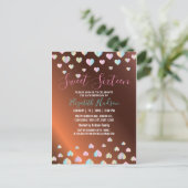 甘い16ブロンズ招待状カラフル（斑入） 案内ポストカード (スタンド正面)