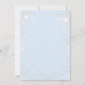 甘い16ベビーブルーシルバーグリッターダスト 招待状 (裏面)