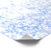 甘い16ベビーブルー白いグリッターダスト歓迎 ポスター (角)