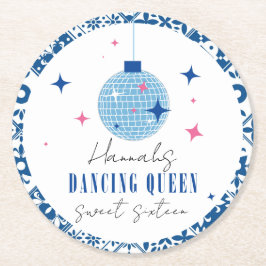 甘い16マンマミア踊りクイーンギリシャディスコ ラウンドペーパーコースター