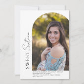 甘い16ミニマリストArch Off Center写真 招待状 (正面)