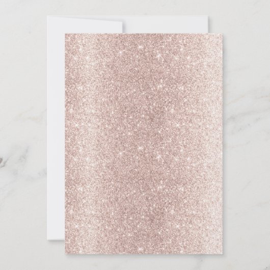 甘い16モダンバラ金ゴールド花エレガント黒 招待状 (裏面)