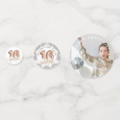 甘い16ラグジュアリーバラ金ゴールドバルーン写真 コンフェッティ (正面)