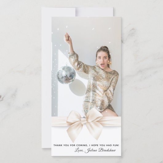 甘い16ラグジュアリーバラ金ゴールドバルーン写真 サンキューカード (正面)