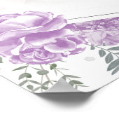 甘い16写真ウェルカムサインバタフライラベンダー ポスター (角)