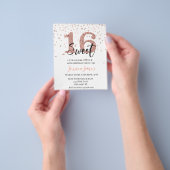 甘い16十六歳の誕生日パーティーバラ金ゴールド予算 チラシ (手)