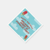 甘い16夏ポプシクル誕生日パーティナプキンス スタンダードカクテルナプキン (角)