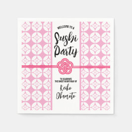 甘い16寿司パーティー花菱七宝紋花菱七宝 スタンダードカクテルナプキン
